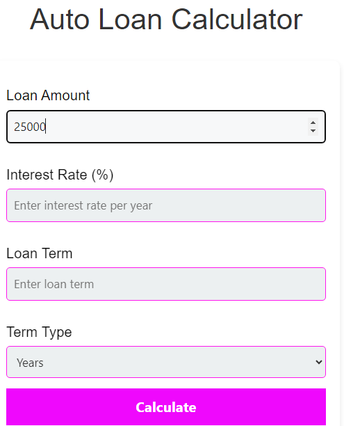 auto loan calculator, auto loan calculator 2024,auto loan payment calculator,auto loan calculator with tax