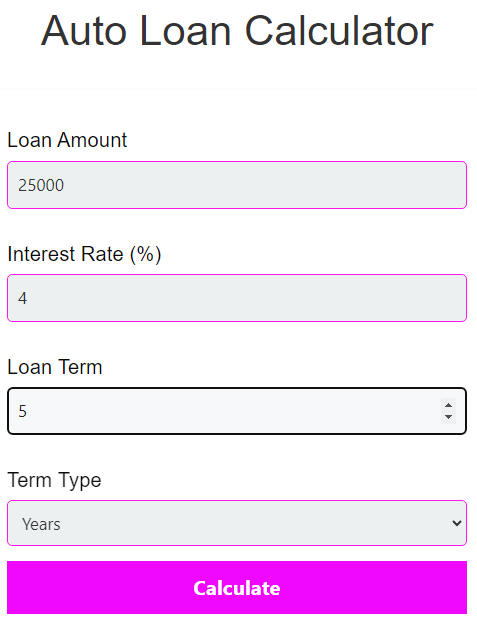 auto loan calculator, auto loan calculator 2024,auto loan payment calculator,auto loan calculator with tax