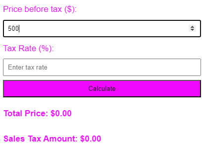 Sales tax calculator, Sales tax calculator 2024, advance Sales tax calculator,advance Sales tax calculator 2024