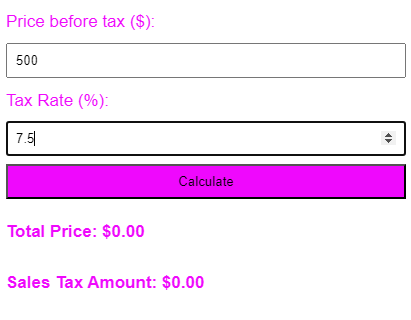 Sales tax calculator, Sales tax calculator 2024, advance Sales tax calculator,advance Sales tax calculator 2024