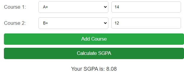 SGPA Calculator,SGPA Calculator2024,Advance SGPA Calculator,latest CAlculator,pokhra university SGPA Calculator