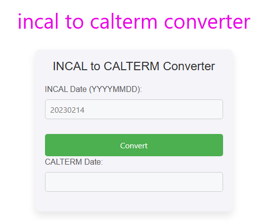 incal to calterm converter, incal to calterm converter 2024